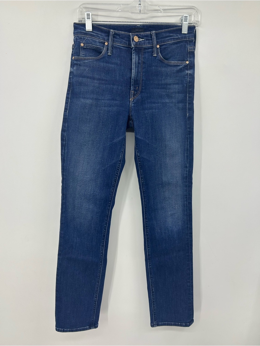 Mother Women’s The Mid Rise Dazzler Ankle in On The Edge Blue Size 25